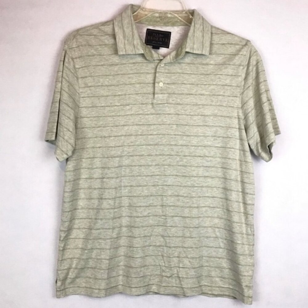 Jos. A. Bank Reserve Traditional Fit Short Sleeve 100% Cotton Polo Shirt Size M